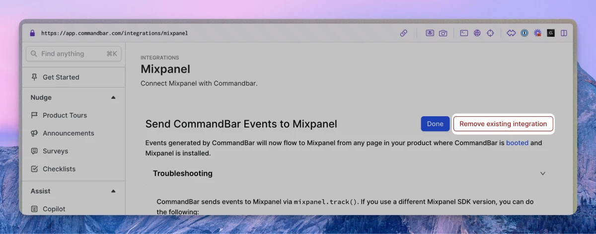 Disable Mixpanel